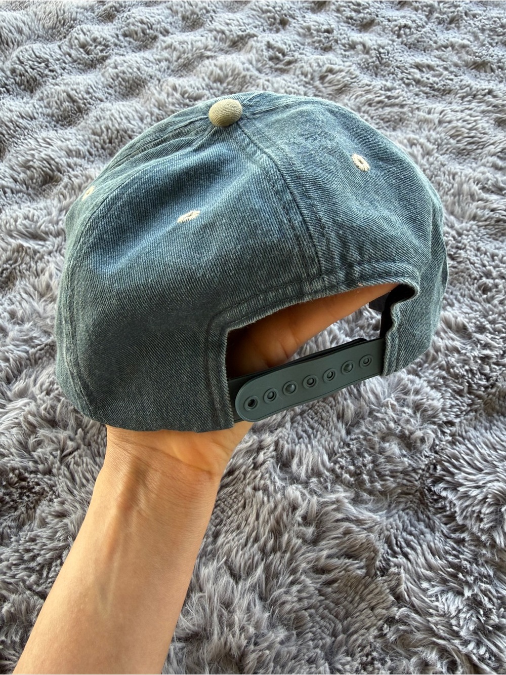 Vintage 90's Martha's Vineyard Logo Baseball Cap - Teal & Khaki - Picture 4 of 4